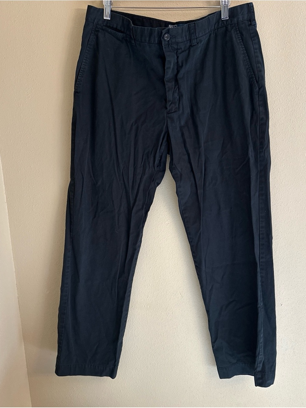 Vintage Polo Ralph Lauren Preston Pants Mens 36x32 Black Chino Cotton Y2K *Flaw*